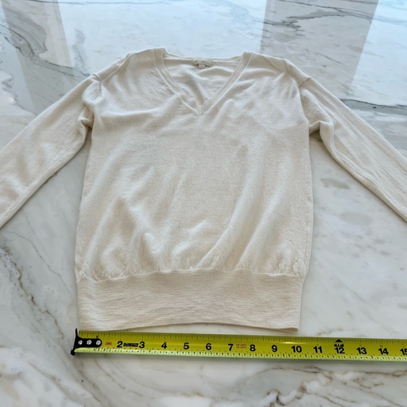 J.CREW IVORY CREAM TISSUE CASHMERE SWEATER SIZE M - Picture 12 of 17